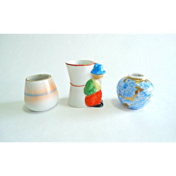 6 Miniature Vases 3 Occupied Japan & 3 Japan Collection - Picture 6 of 7